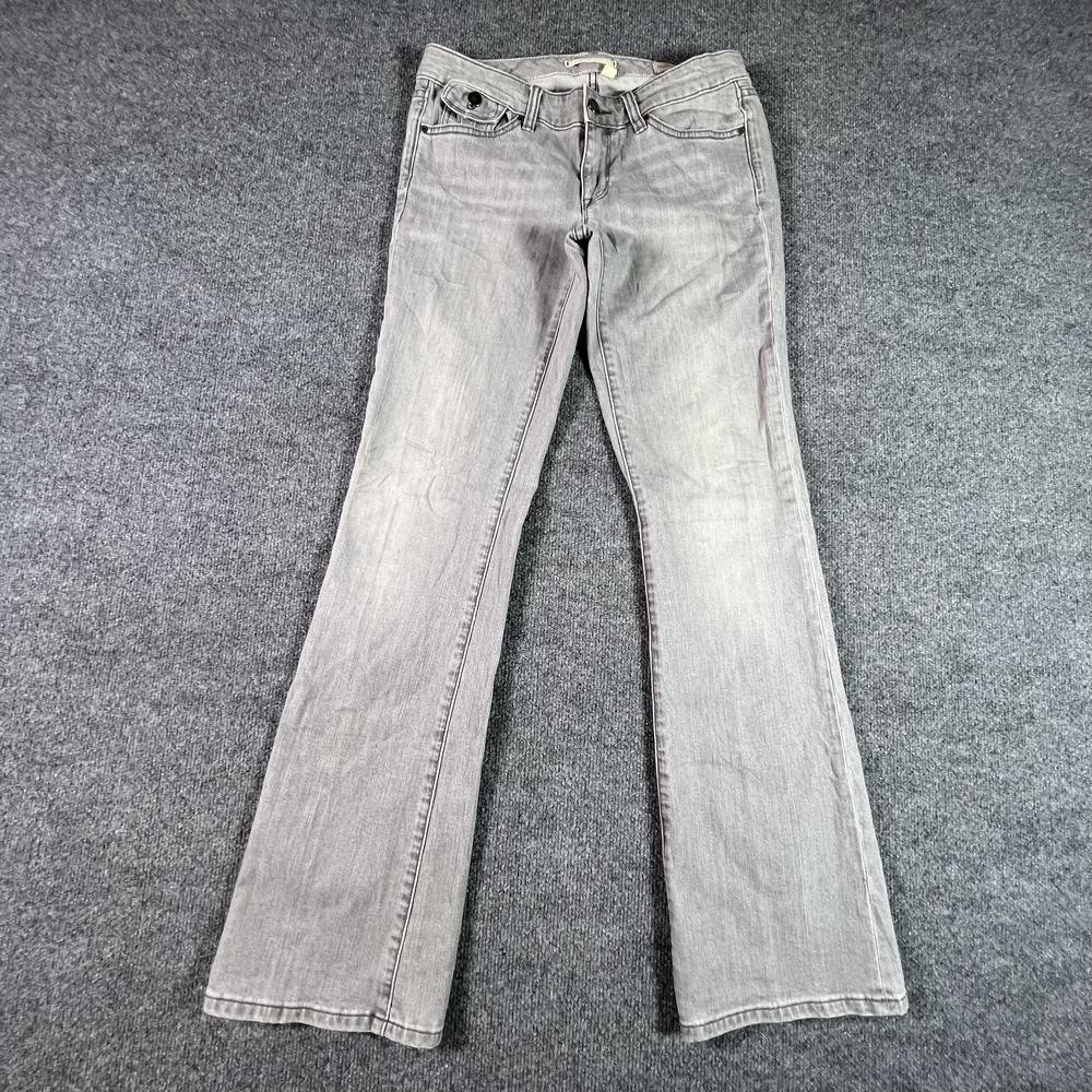 Gap Bootcut Jeans Women's 6 Gray Cotton Denim Low Rise Faded Workwear 5-Pockets